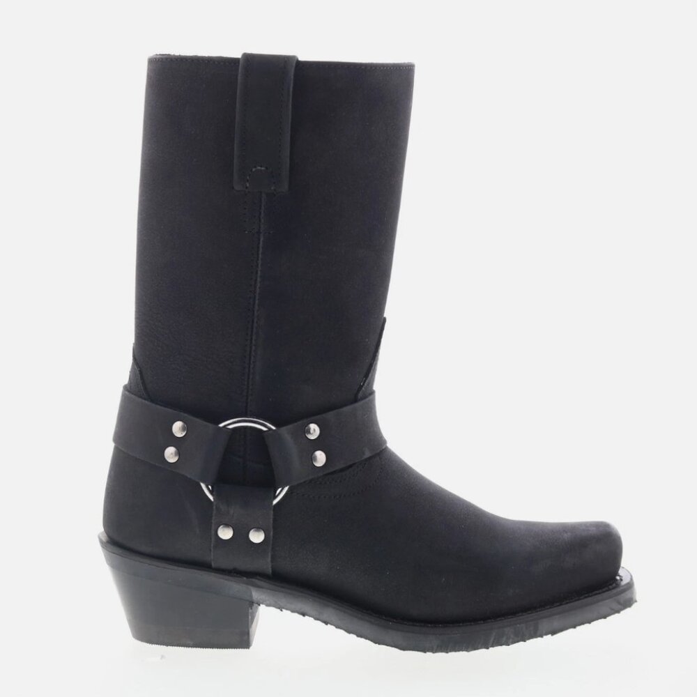 Jama Old West Harness Boot MB2058L Black Leather Country Western Boots - Size 5